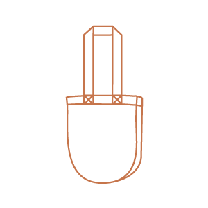 Bolsas semicirculares con fuelle