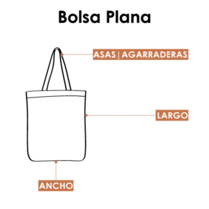 Bolsa de manta de 20×40 cm plana. Bolsa de tela para botella