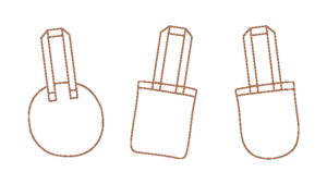 Bolsas planas de tela